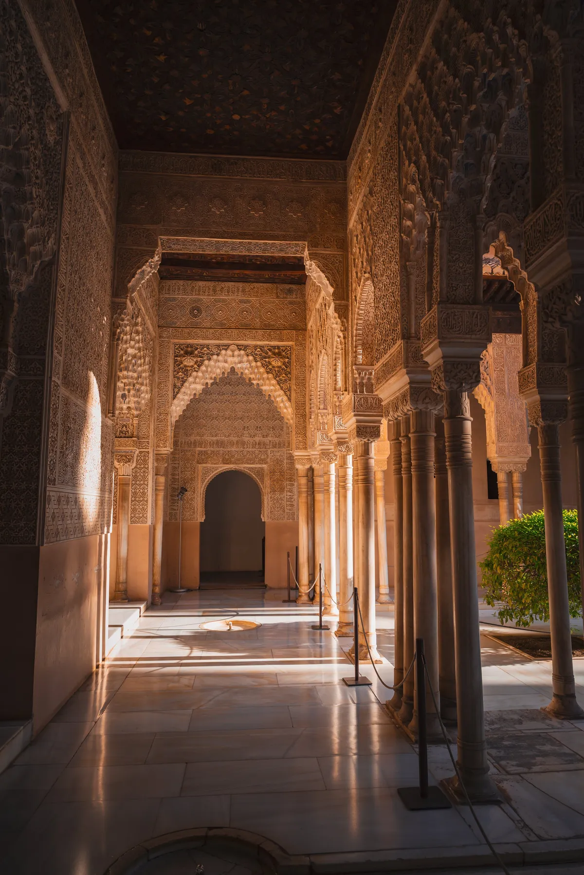 Palace inside, Alhambra Archways: Moorish Architecture in Granada